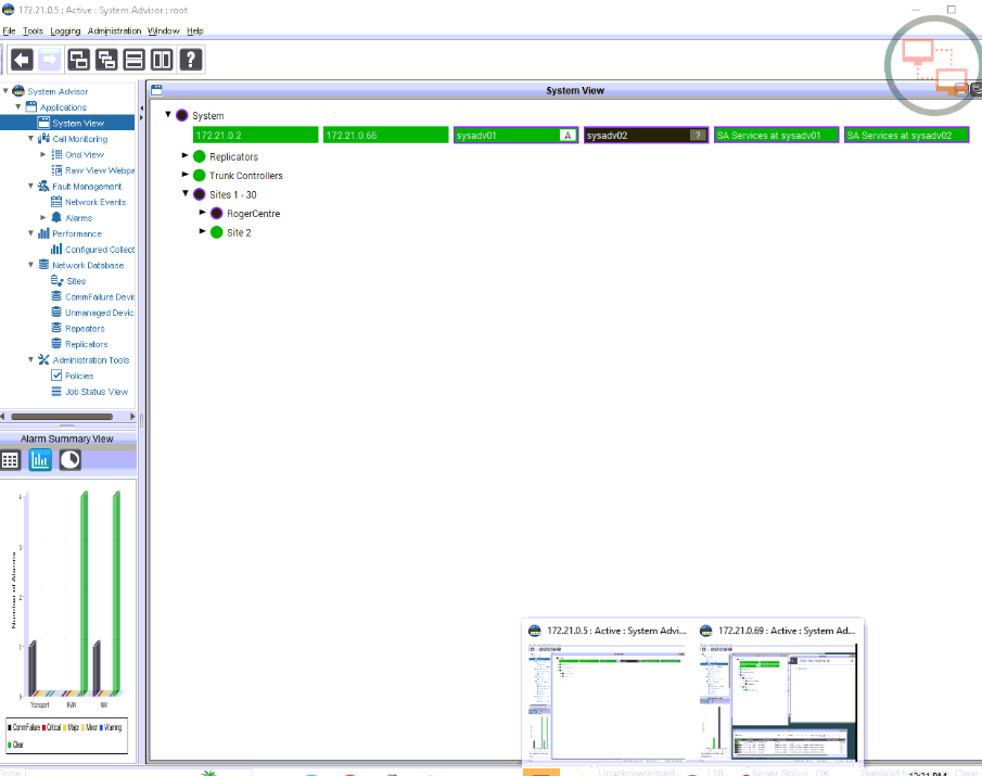 MOTOTRBO_Redundant System Advisor reporting 