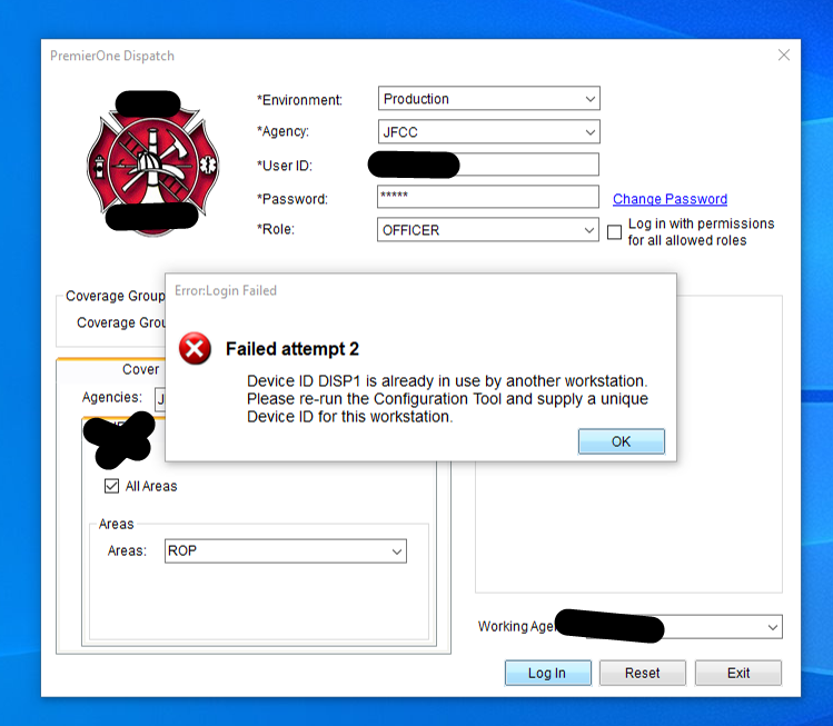 P1CAD: Unable to log into workstation becuase the device ID is already ...