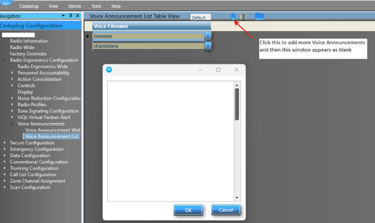 APX RM theme change impacts Voice Announcement file visibility