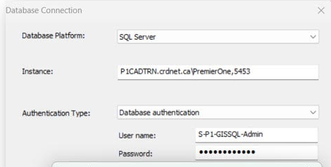 P1CAD: How to verify the connection port for SQL connections