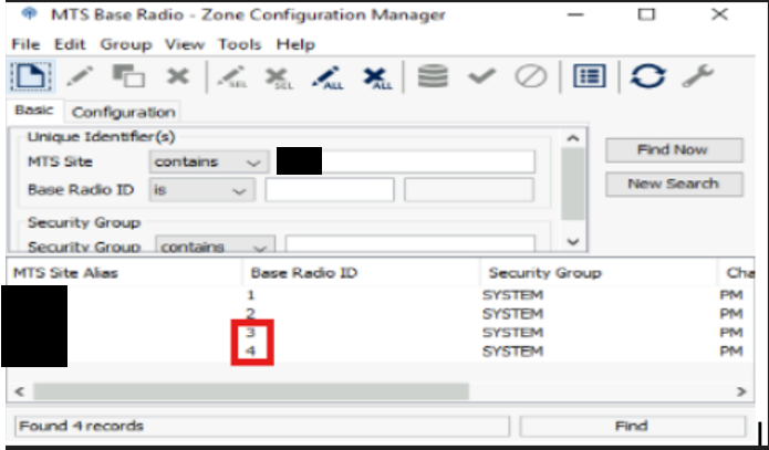 Base Radio added in ZCM but not displayed in ZoneWatch