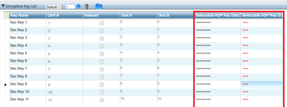If a codeplug contains multikey option (H869-portables or W969 mobiles ...