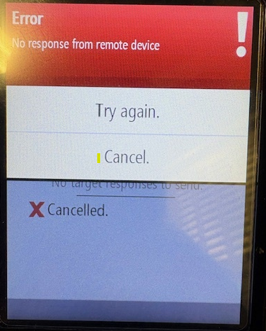 KVL4000 KVL failed with status 6 error during key transfer with KMF