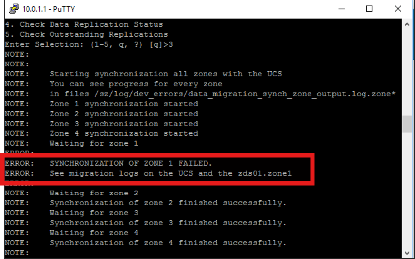 ZDS did not synchronize with UCS during weekly Backup & Restore