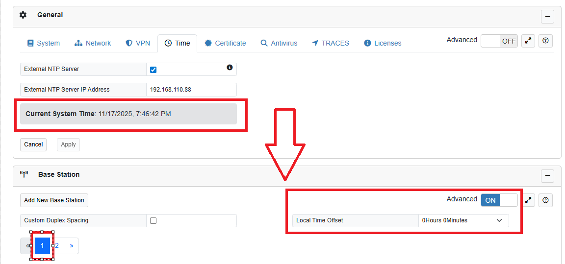 DIMETRA Express Radios time if offset by 3 hours.
