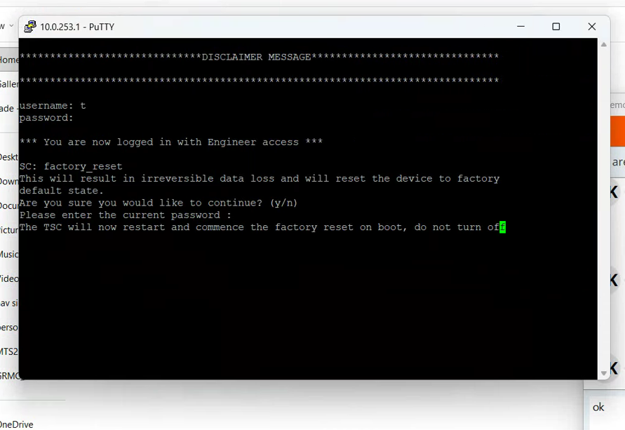 Unable to load the ki to MTS 2 due to invalid password