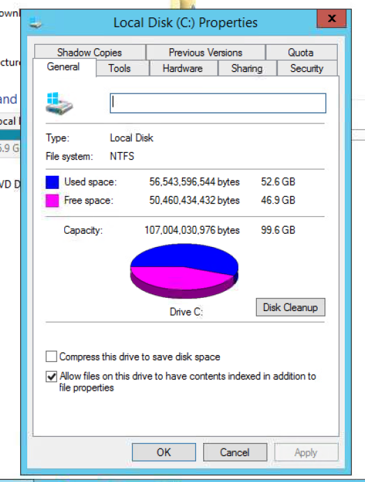 Free Disc Space is less than 10 on drive - Files size on the Disk ...