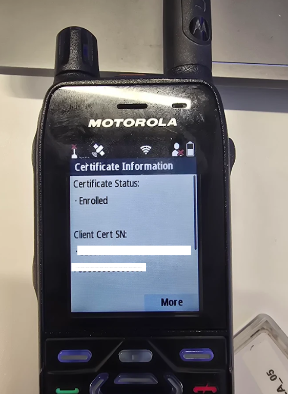 DIMETRA Connect Radio Registration Failures despite successful onboaring