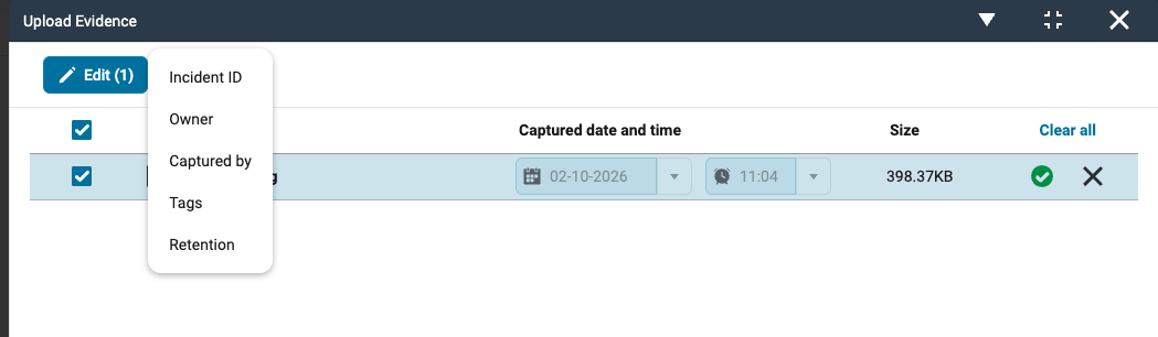 CC DEMS: How to Manually Upload Evidence Files