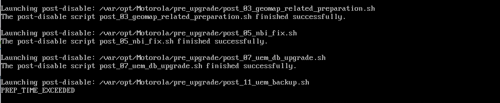 UEM patch update failure PREP_TIME_EXCEEDED