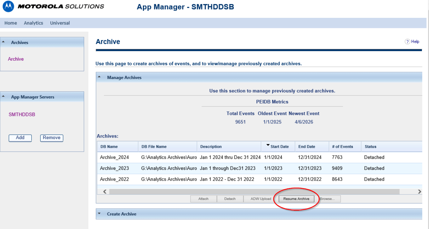 Resolving Unexpected Error During Analytics Archiving
